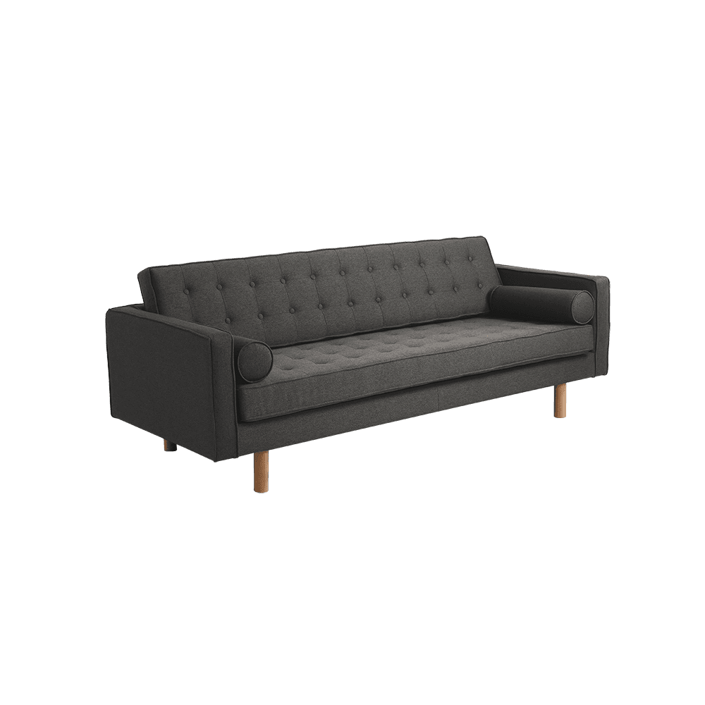 3-Sitzer Sofa TOPIC WOOD, Stahl, Natur
