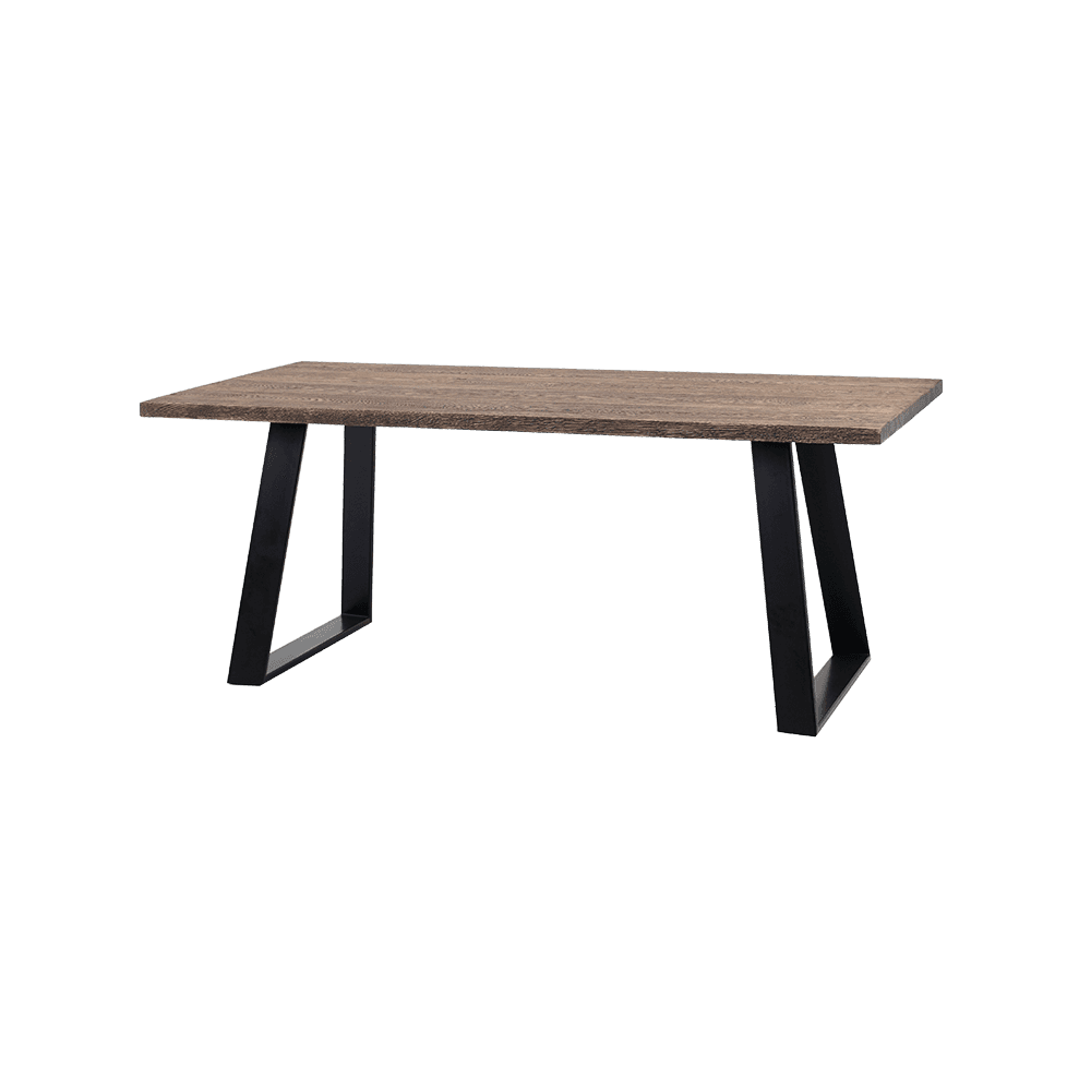 Esstisch HOFER 180x90 Massivholz Eiche Schwarz