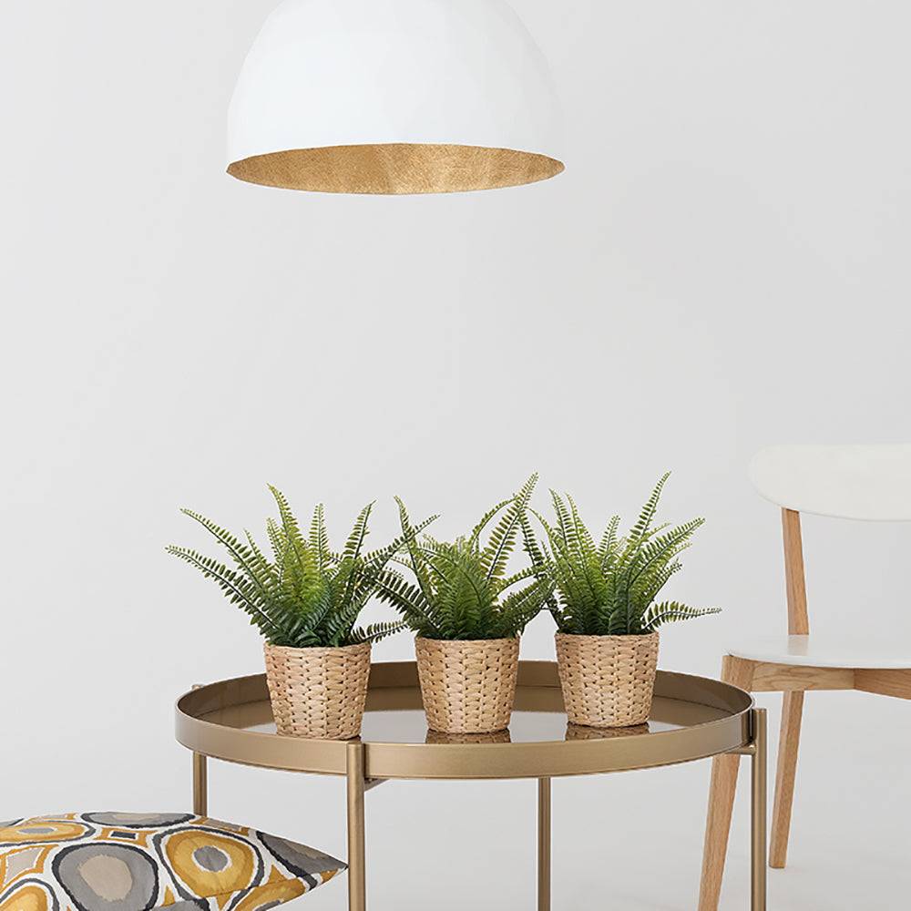 Lampada a Sospensione LEONARD L - Oro e Bianco