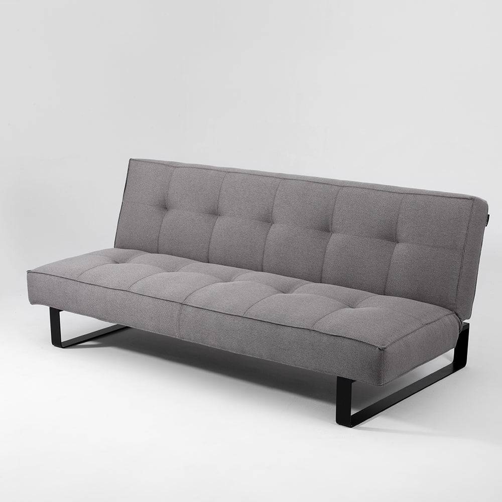 Divano Letto 2 Posti Sleek, Acciaio Nero
