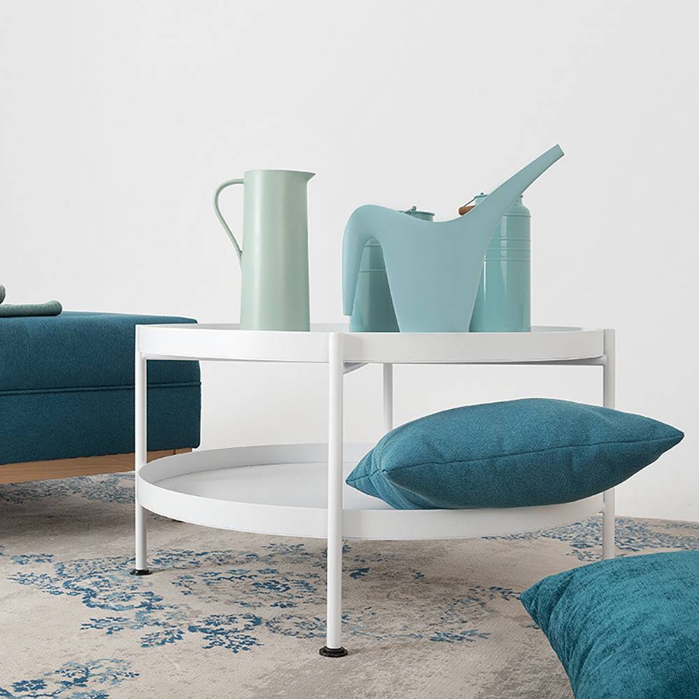 Tavolino da Caffè HANNA METAL 80 - Bianco