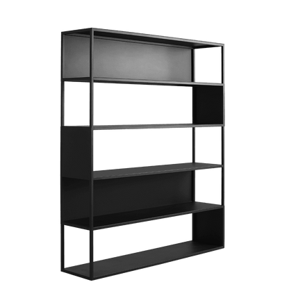 Libreria HYLLER SIDE METAL 150x180 nero