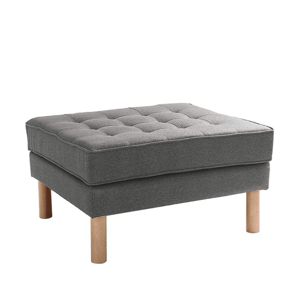 Pouf TOPIC WOOD 75, Acciaio, Naturale