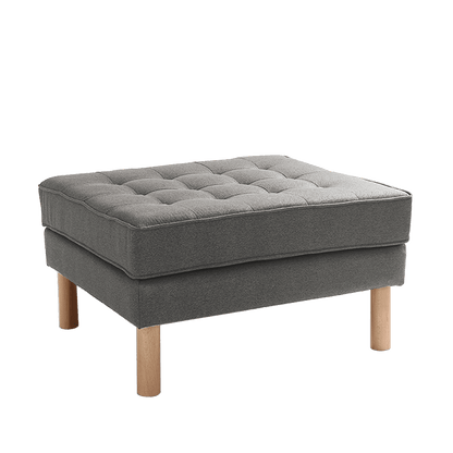 Pouf TOPIC WOOD 75, Acciaio, Naturale