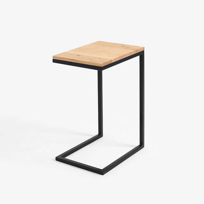 Beistelltisch LUPE 30, Eichenfurnier, Schwarz