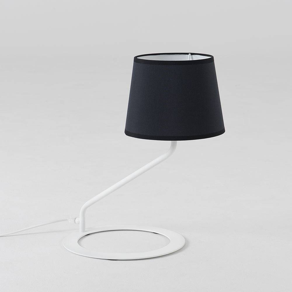 Lampada da Tavolo SHADE - Paralume Nero Base Bianca