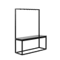 Coat Rack with Bench NEXT 120 - Black, Black