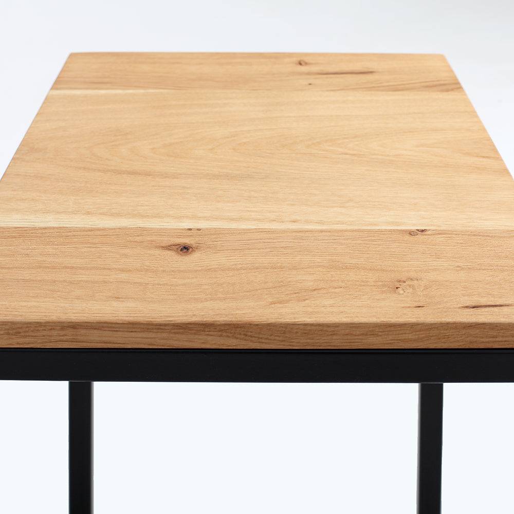 Beistelltisch LUPE 30, Eichenfurnier, Schwarz