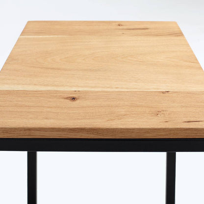 Beistelltisch LUPE 30, Eichenfurnier, Schwarz