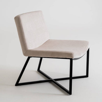 Poltrona ZERO - Tessuto brillante, base nera