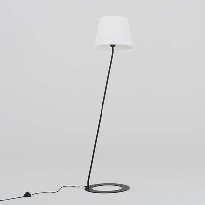 Lampada da Terra SHADE - paralume bianco, base nera