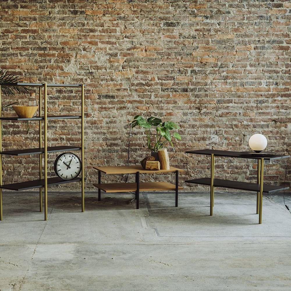 Tavolino RAVE BASIC 100x60 - nero, oro