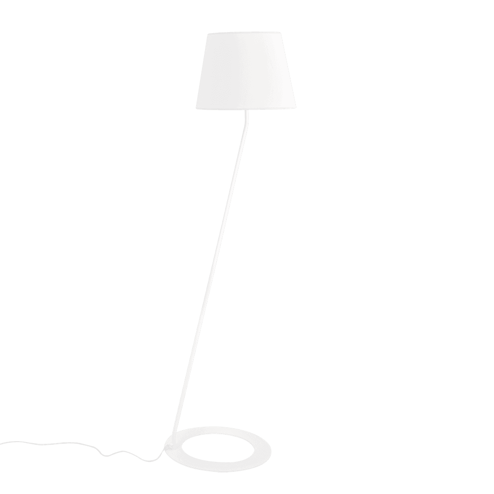 Lampada da Terra SHADE - paralume bianco, base bianca