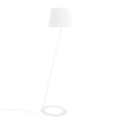 Lampada da Terra SHADE - paralume bianco, base bianca