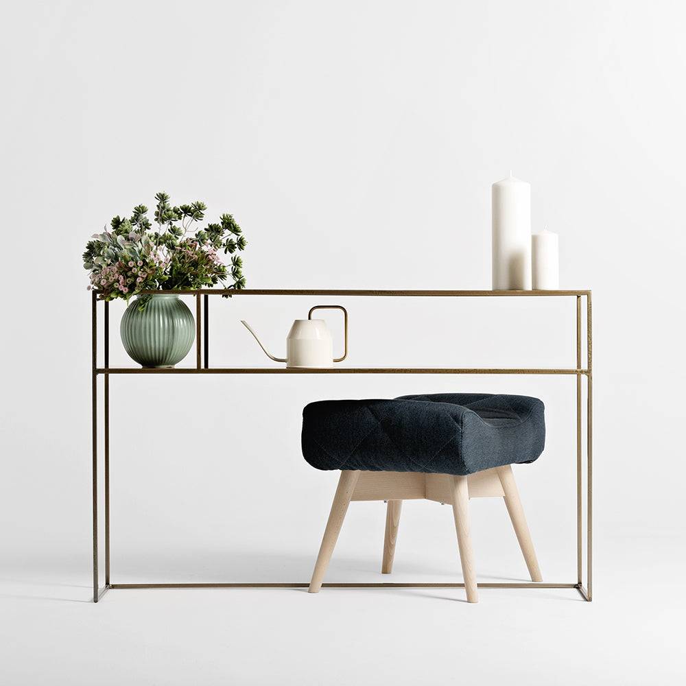 Tavolo Console Senso Flower Metal 120x25 Oro