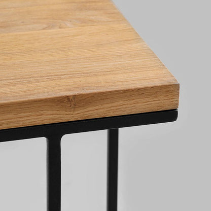 Consolle WALT in legno di quercia, nero