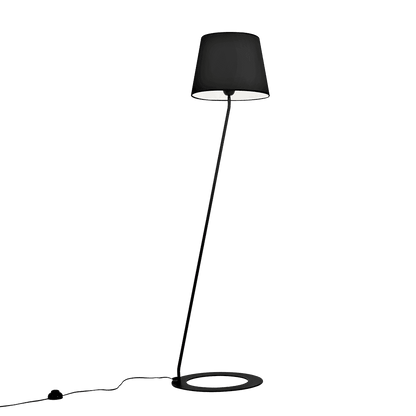 Lampada da Terra SHADE - Paralume Nero Base Nera