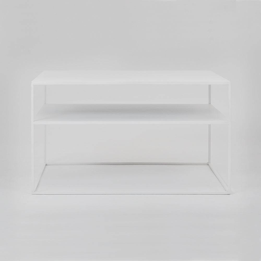 Tavolino Tensio 2 Floor Metal - bianco