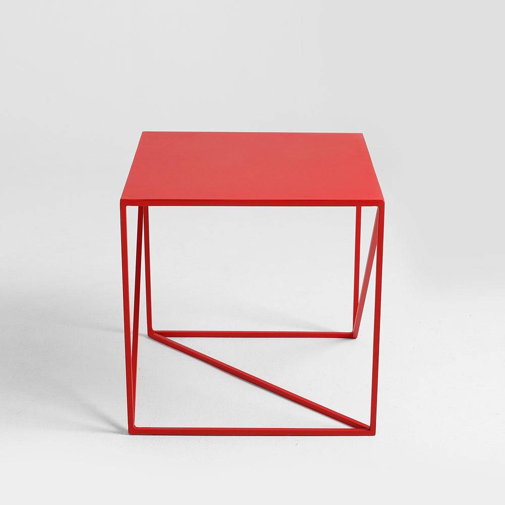 Tavolino laterale MEMO 50x50, Rosso