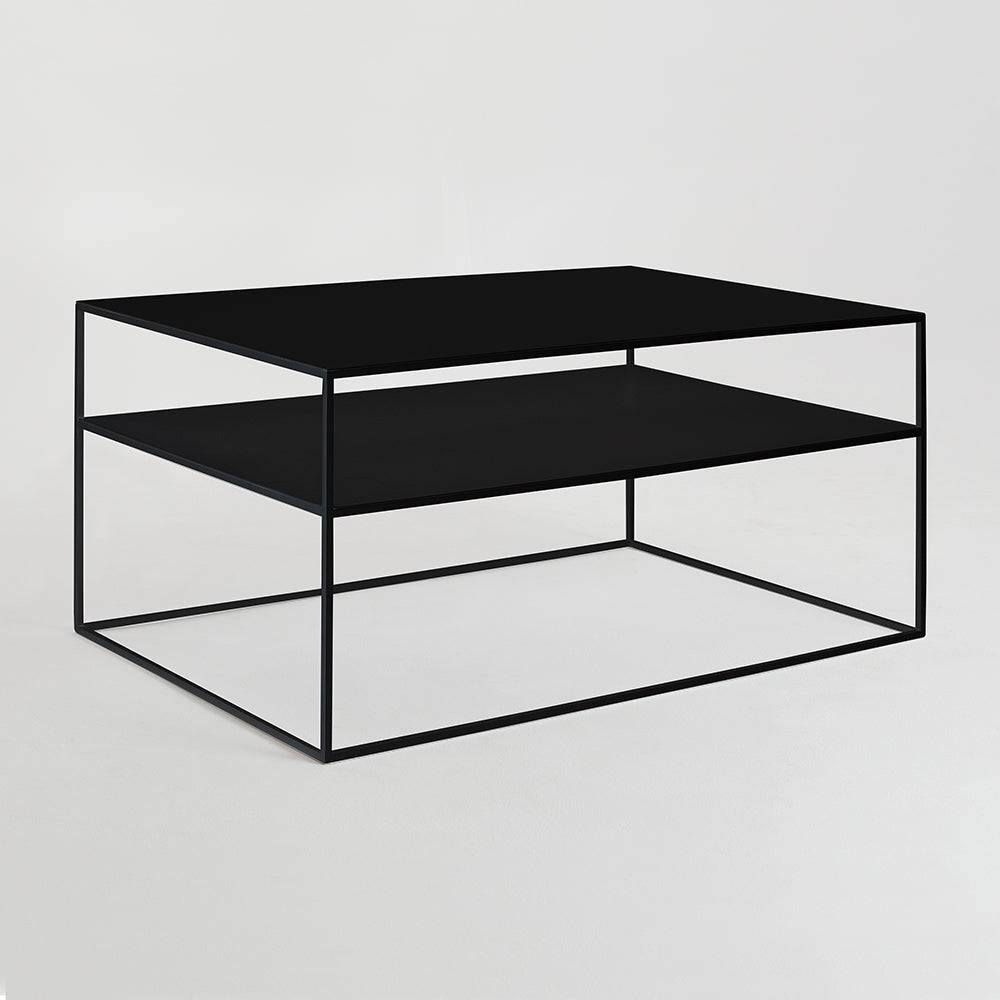 Tavolino TENSIO 2 FLOOR METAL 100x60, nero