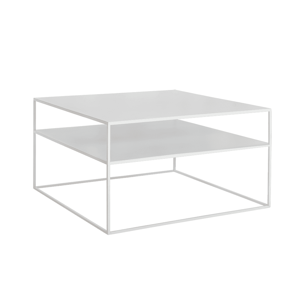 Tavolino Tensio 2 Floor Metal - bianco