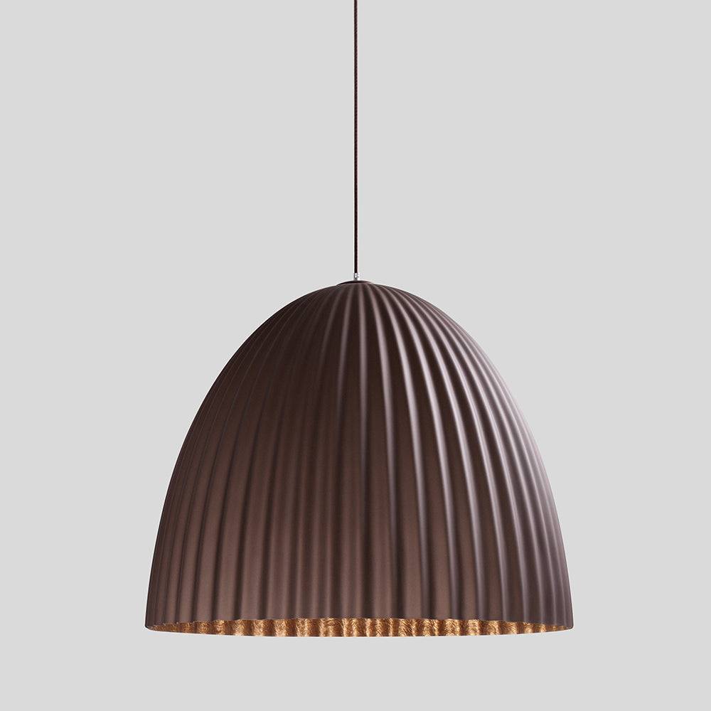Hängeleuchte PLISSART L braun/Kupfer