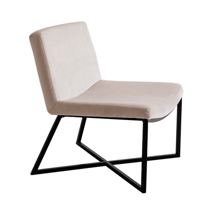 Poltrona ZERO - Tessuto brillante, base nera