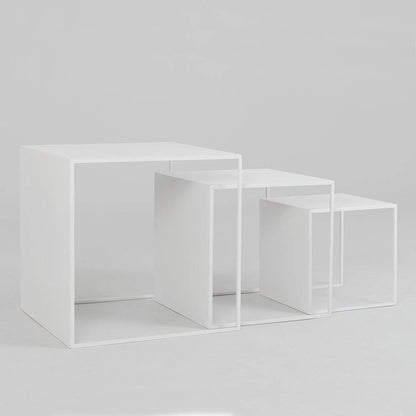 2WALL TRIO METALL Beistelltisch-Set 35x45x55, weiß