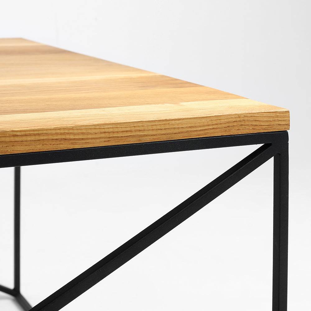 Tavolino MEMO legno massello 100x100, nero