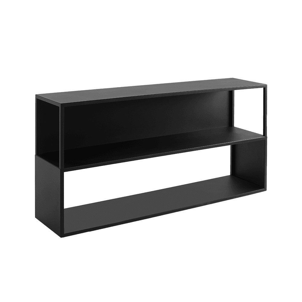 Libreria HYLLER SIDE METAL 150x75, nero