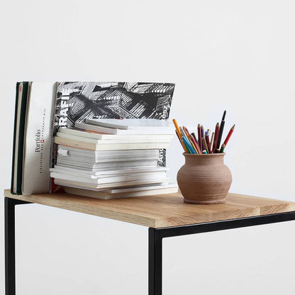 Couchtisch LUPE 60 Massivholz, Eiche, Schwarz