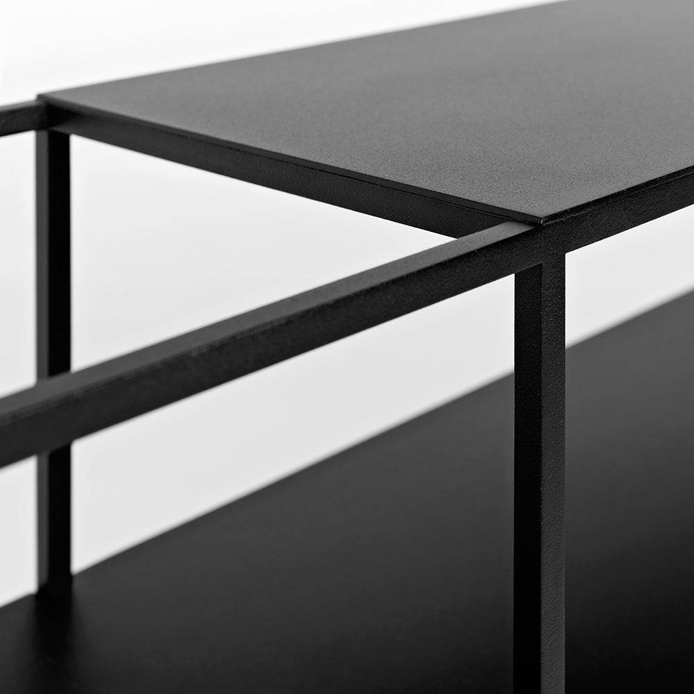 Tavolo Console Senso Flower Metal 120x25 Nero