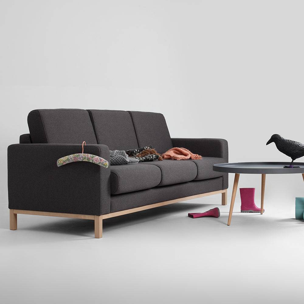 Sofa SCANDIC 3-Sitzer, Carbon, Natur