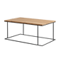 Coffee table WALT SOLID WOOD 100x60, wood, black