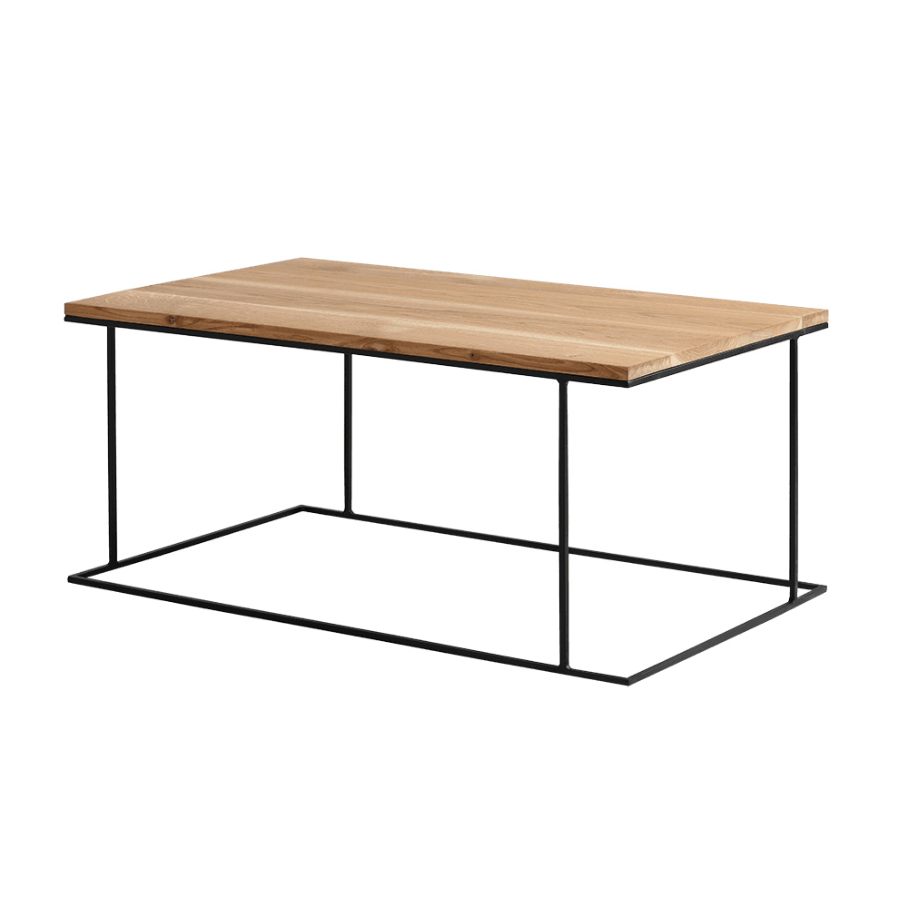 Tavolino WALT legno massello 100x100, nero