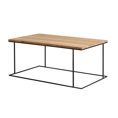 Tavolino WALT legno massello 100x100, nero