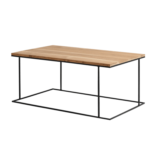 Couchtisch WALT Massivholz 100x100, schwarz