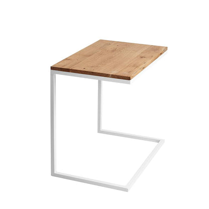 Couchtisch LUPE 60, Eichenfurnier, Weiß