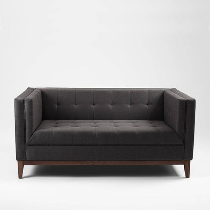 Schlafsofa 2-Sitzer BY TOM, Anthrazit - Walnuss