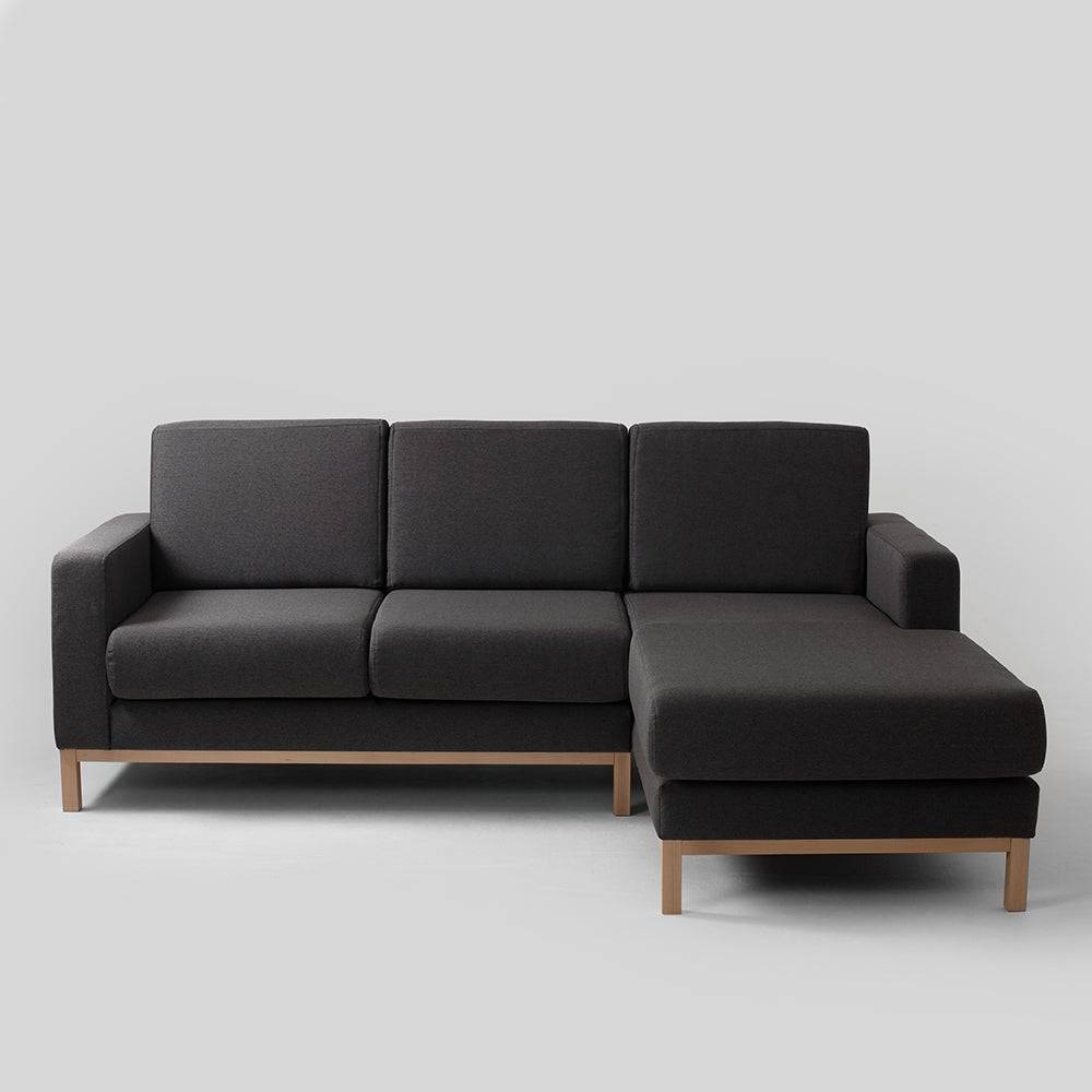 Ecksofa 2-Sitzer rechts SCANDIC, Carbon