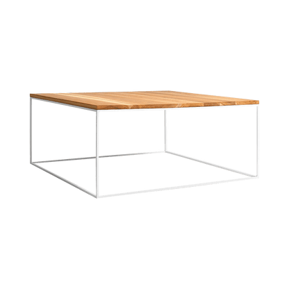Tavolino Tensio Legno Massello 100x100 - Bianco