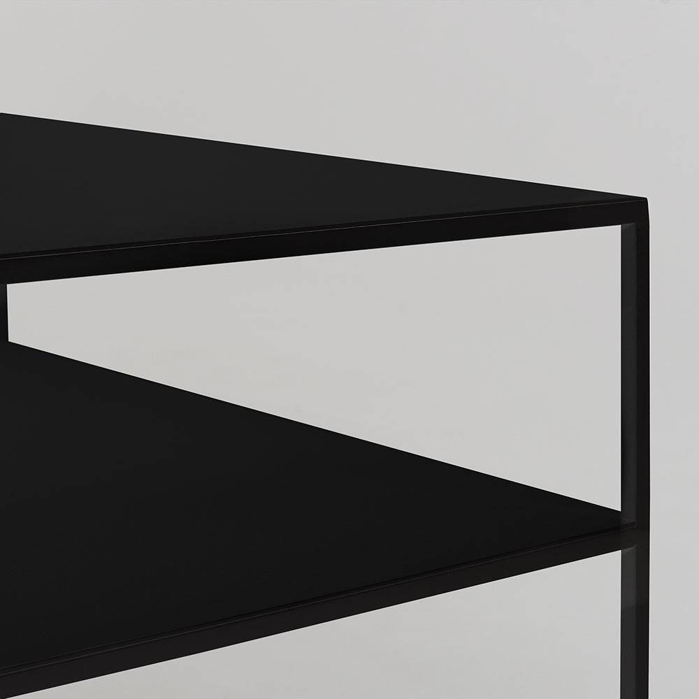 Tavolino TENSIO 2 FLOOR METAL 100x60, nero