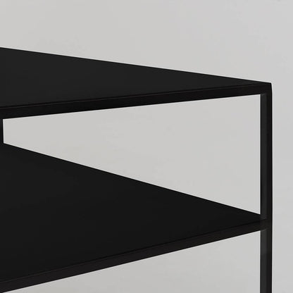 Tavolino TENSIO 2 FLOOR METAL 100x60, nero