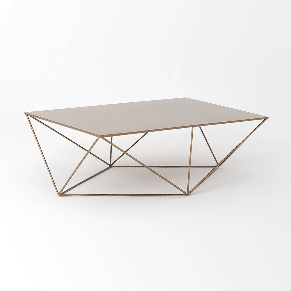 Tavolino DARYL METAL 140, oro