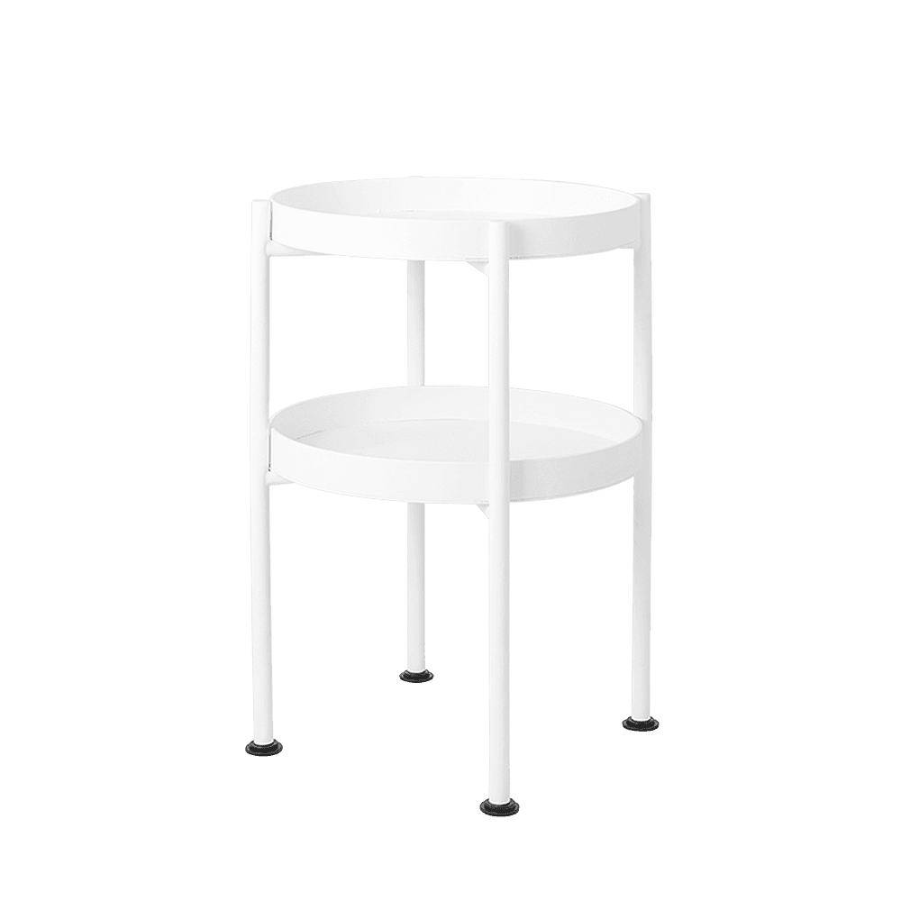 Tavolino laterale HANNA METAL 40-2F - bianco
