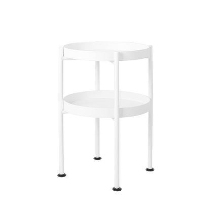 Tavolino laterale HANNA METAL 40-2F - bianco