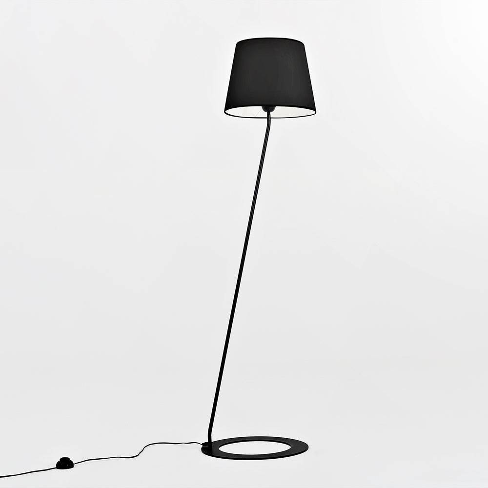 Lampada da Terra SHADE - Paralume Nero Base Nera