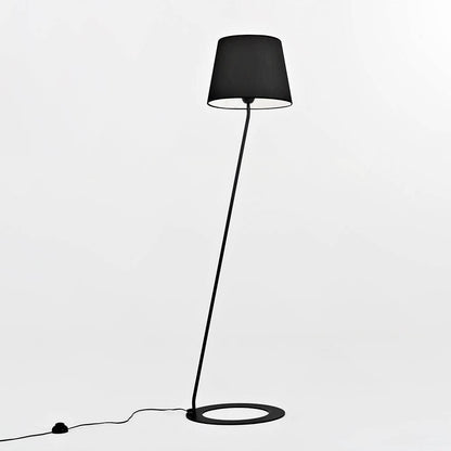 Lampada da Terra SHADE - Paralume Nero Base Nera