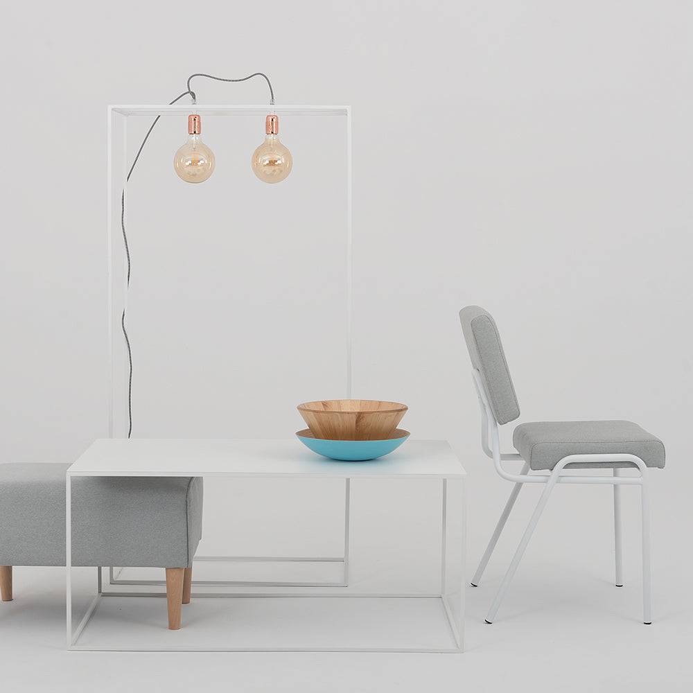 Sedia SIMPLE - platino, bianco