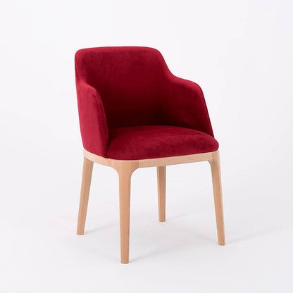 Sedia LULU con Braccioli - Cranberry